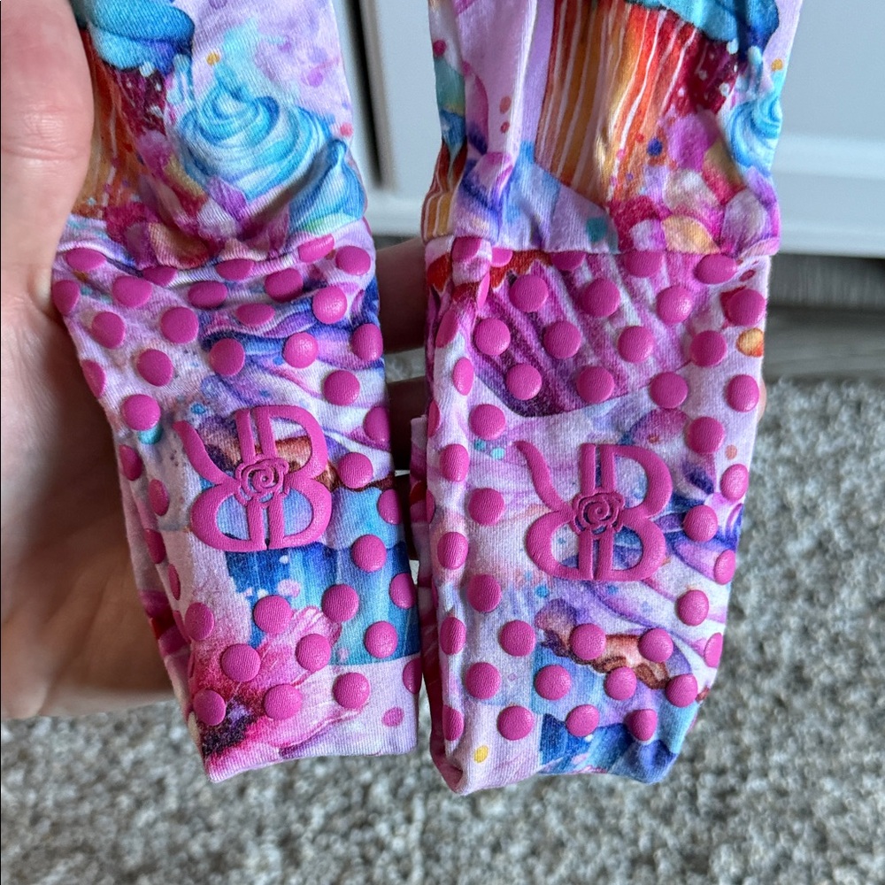 Pink Cupcake Print Kids Footie - Picture 5 of 5